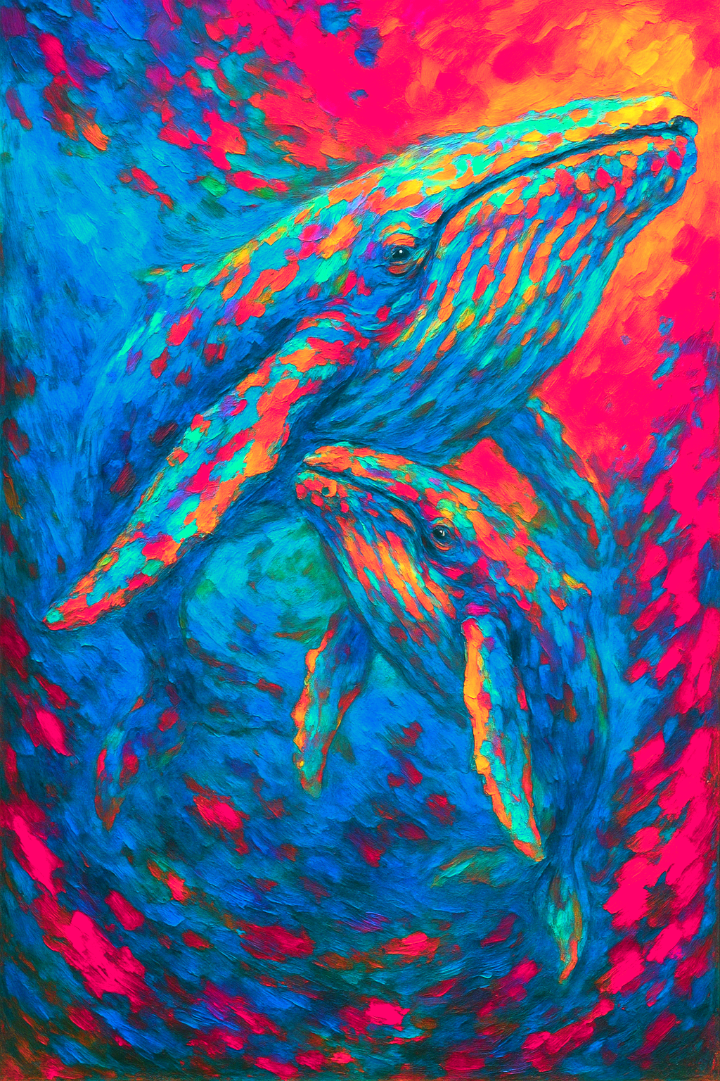 La mère et l'enfant baleine